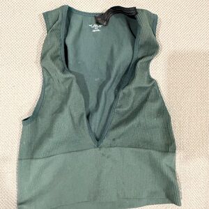 Urban Outfitters Deep Green Ribbed Tank Top